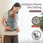 Liderbebe Baby Carrier Newborn to Toddler - Ergonomic,Velvet Fabric Breathable Mesh Cozy and Lightweight Infant Carrier for 7-35lbs,Enhanced Lumbar Support Hands-Free Parenting,All Seasons,Blue