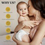 EcoHugs Organic Bamboo Diapers Size 1 | Ultra-Soft Disposable Baby Diapers | Hypoallergenic and Super Absorbent | Unscented and Totally Chlorine Free | Pack of 30