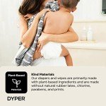 DYPER Baby Diapers Size Newborn | Honest Ingredients | Cloth Alternative | Day & Overnight | Made with Plant-Based* Materials | Hypoallergenic
