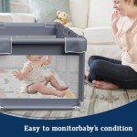 Baby Playpen with Mat, 50x50 Inch Playpen with Mat Waterproof for Babies and Toddlers Play Pen Playards Safety Gate Fence Active Center Indoor