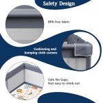 Baby Playpen with Mat, 50x50 Inch Playpen with Mat Waterproof for Babies and Toddlers Play Pen Playards Safety Gate Fence Active Center Indoor