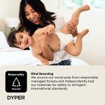 DYPER Baby Diapers Size Newborn | Honest Ingredients | Cloth Alternative | Day & Overnight | Made with Plant-Based* Materials | Hypoallergenic