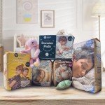 Naturally Nature Diaper Booster Pads Stop Nighttime Leaks, Adhesive Diaper Liners for Baby Overnight Diapers - Size N-3 Boys, 32-Pack - Disposable Diaper Pads for Heavy Wetters and Active Sleepers