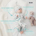 OPAWO Viscose from Bamboo Onsies for Baby Girls' One-Piece Rompers with 2 Way Zipper Mittens Cuff Infant Footless Sleep 'N Play6-12 Month