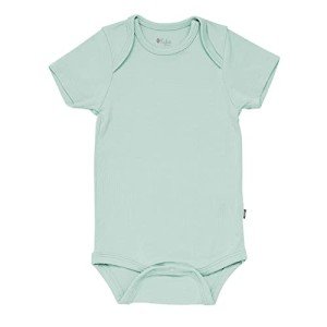 KYTE BABY Short Sleeve Unisex Baby Bodysuits, Rayon Made From Bamboo Material (0-3 Months, Sage)