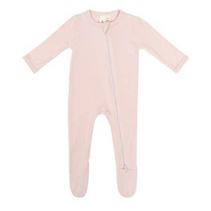 KYTE BABY Unisex Zipper Closure Footies, Rayon Made From Bamboo (3-6 Months, Blush)