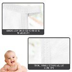 Set of 6 Baby Washcloths – Viscose Made from Bamboo – Super Soft and Highly Absorbent Face Towel – 10 x 10 Inch – Reusable Double Layered Wipes for Newborns, Infants and Toddlers – White