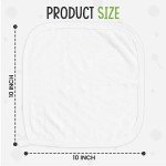 Set of 6 Baby Washcloths – Viscose Made from Bamboo – Super Soft and Highly Absorbent Face Towel – 10 x 10 Inch – Reusable Double Layered Wipes for Newborns, Infants and Toddlers – White