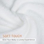 Reusable Organic Baby Washcloths Set: 6 Packs 10 * 10 Ultra Soft Wash Cloth Viscose from Bamboo Absorbent Infant Newborn Bath Face Towel Gentle for Delicate Skin Boys Girl (White)