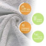 Jumpy Moo's Baby Washcloths - 100% Rayon from Bamboo, Ultra Thick 10x10 inches, Gentle on Delicate Skin, Perfect for Girls and Boys, Includes Giftbox & Laundry Bag