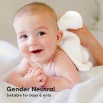 6-Pack Baby Washcloths - Soft Viscose from Bamboo Washcloth, Baby Wash Cloths for Newborn, Kids, Bath Baby Towels, Face Towel, Face Cloths for Washing Face (White)