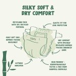 Naty Bamboo Viscose Baby Diapers – Silky Soft, Plant Based, Dermatologically Tested for Sensitive Skin & Super Absorbent (Size 2, 88 Count)