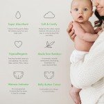 Believe Diapers Viscose Bamboo Diapers Size 1 8-14 Lbs 60 Count – Natural Baby Diapers, Chemical Free Natural Diapers for Sensitive Skin, Super Absorbent Clean Diapers, Unscented Plain White Diapers