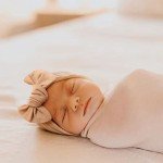 Konssy Baby Girl Newborn Receiving Blanket with Headband Set Baby Swaddle Nursery Swaddle Wrap