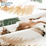 GRSSDER Baby Blankets Super Soft Stretchy Jersey Knit Swaddle Blanket for Baby Girls and Boys, Double Layer Receiving Blankets 34 x 44 Extra Large for Swaddling, Deer Pattern