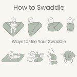 Konssy Baby Girl Newborn Receiving Blanket with Headband Set Baby Swaddle Nursery Swaddle Wrap