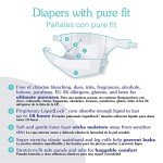 PurePail Disposable Diapers — Size 2 — 12-18 lbs — Chemical Free for Sensitive Skin — Unscented — Just Pure Fit — 184 Count