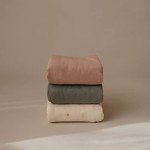 mushie Stretchy Baby Swaddle Blanket | Extra Soft & Snug Fit | 47"x47" (Dried Thyme)