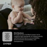 DYPER Charcoal Enhanced Diapers | Baby Diapers from Plant-Based* & Honest Materials | Day & Overnight Diapers | Disposable Diapers for Sensitive Skin (Size 1, 60, Count)