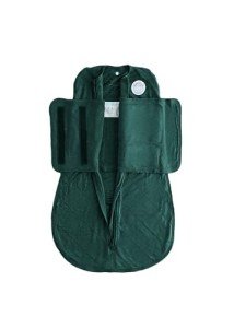 DREAMLAND BABY Bamboo Viscose Swaddle Sleep Sack (0-6 Months). Ultra Soft Swaddle Blanket w/Built in Band. 97% Viscose, 3% Spandex (Forest)