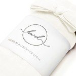 Premium Swaddle Blanket by BWD - 70% Bamboo Viscose & 30% Organic Cotton, 47x47 Inches - Baby Girl Swaddle Set for Newborns and Infants, Muslin Baby Blanket Ultra-Soft Luxury (Warm White)