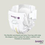 Bambo Nature Hypoallergenic Green Bag Baby Diapers, Eco-Labeled Diapers, Enhanced Leakage Protection, Totally Chlorine-Free, Skin Friendly, and Super Absorbent - Size 4 (48 Count)