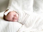 Premium Swaddle Blanket by BWD - 70% Bamboo Viscose & 30% Organic Cotton, 47x47 Inches - Baby Girl Swaddle Set for Newborns and Infants, Muslin Baby Blanket Ultra-Soft Luxury (Warm White)