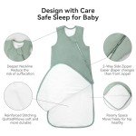BubblePanda Rayon Made from Bamboo Sleep Sack 0-6 Months 1.0 Tog Soft Toddler Sleeping Sack 3-6 Months for Infant Newborn Babies 2-Way Zipper Baby Wearable Blanket 0-3 Months