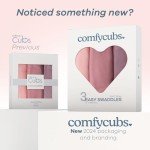 Comfy Cubs Swaddle Blanket Baby Girl Boy Easy Adjustable 3 Pack Infant Sleep Sack Wrap Newborn Babies (Small 0-3 Months, Blush, Mauve, Mulberry)