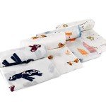 upsimples Baby Swaddle Blanket Unisex Swaddle Wrap Soft Silky Muslin Swaddle Blankets Neutral Receiving Blanket for Boys and Girls, Large 47 x 47 inches, Set of 4-Sika Deer/Elephant/Lion/Fox