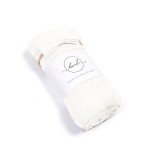 Premium Swaddle Blanket by BWD - 70% Bamboo Viscose & 30% Organic Cotton, 47x47 Inches - Baby Girl Swaddle Set for Newborns and Infants, Muslin Baby Blanket Ultra-Soft Luxury (Warm White)