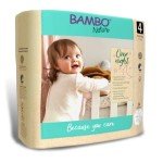 Bambo Nature Overnight Baby Diapers (Sizes 3 TO 6), Size 4, 96 Count
