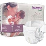 Bambo Nature Hypoallergenic Baby Diapers, Eco-Labelled Sustainable Diapers, Enhanced Leakage Protection, Totally Chlorine-free, Skin Friendly, and Super Absorbent - Size 1 (36 Count)