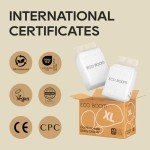 ECO BOOM Diapers, Viscose from Bamboo Diapers, Natural Soft Disposable Nappies for Infant, Size 0 Suitable for up to 7 lbs (Newborn - 80 Count)