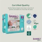 Bambo Nature Hypoallergenic Green Bag Baby Diapers, Eco-Labeled Diapers, Enhanced Leakage Protection, Totally Chlorine-Free, Skin Friendly, and Super Absorbent - Size 2 (30 Count)