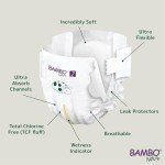 Bambo Nature Hypoallergenic Green Bag Baby Diapers, Eco-Labeled Diapers, Enhanced Leakage Protection, Totally Chlorine-Free, Skin Friendly, and Super Absorbent - Size 2 (30 Count)