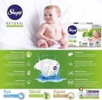 SOHO | Sleepy Natural Baby Diapers, Made from Organic Cotton and Bamboo Extract, Ultimate Comfort and Dryness, Disposable Diapers Snuggle Diaper (size 3 +)
