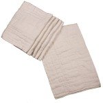 OsoCozy Unbleached Prefold Cloth Baby Diapers, Size 2 (15-30 lbs.), Soft, Absorbent, Durable 100% Natural Cotton, Unbleached Natural Color -6 Pack