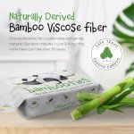 Bambooties Bamboo Baby Wipes Unscented, Plant based Diaper Wipes for Sensitive Skin, Water based Wipes Baby Sensitive Skin 480 count bulk box of 80ct soft packs x 6