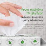Bambooties Bamboo Baby Wipes Unscented, Plant based Diaper Wipes for Sensitive Skin, Water based Wipes Baby Sensitive Skin 480 count bulk box of 80ct soft packs x 6