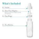Evenflo Feeding Classic Glass Bottle, Twist Bottles, 8 Oz, 1-Pack of 6 Bottles