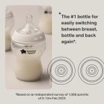 Tommee Tippee Closer to Nature Baby Bottles, Fiesta Collection | Slow Flow Breast-Like Nipple with Anti-Colic Valve (9oz, 6 Count)