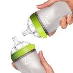 Comotomo Baby Bottle Double Pack, Green, 8oz