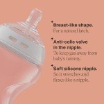 Tommee Tippee Closer to Nature Baby Bottles, Fiesta Collection | Slow Flow Breast-Like Nipple with Anti-Colic Valve (9oz, 6 Count)