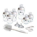 Tommee Tippee Natural Start Grow with Baby Bottle Set, 5oz, 9oz and 11oz, Slow, Medium and Thicker Flow Nipples, Removable Bottle Handles, Self-Sterilizing