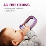 Boon Nursh Reusable Silicone Baby Bottles with Collapsible Silicone Pouch Design - Baby Bottle Set - Baby Feeding Essentials - Stage 2 Medium Flow - 8 Oz - 3 Count