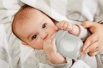Boon Nursh Reusable Silicone Baby Bottle with Collapsible Silicone Pouch Design - Everyday Baby Essentials - Stage 1 Slow Flow Baby Bottles - Gray - 4 Oz