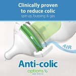 Dr. Brown's Natural Flow® Anti-Colic Options+™ Wide-Neck Bottle Essentials Gift Set with Breast-Like Nipple,100% Silicone HappyPaci™ Pacifier and Baby Bottle Travel Caps