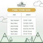 Happy Little Camper Ultra-Absorbent Natural Baby Diapers Size 6 - Hypoallergenic & Chlorine-Free Disposable Diapers Safe for Sensitive Skin - Unscented Junior Diapers - 17 Count