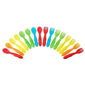 TOMY The First Years Take & Toss Flatware for Kids, 16 pieces, multicolor